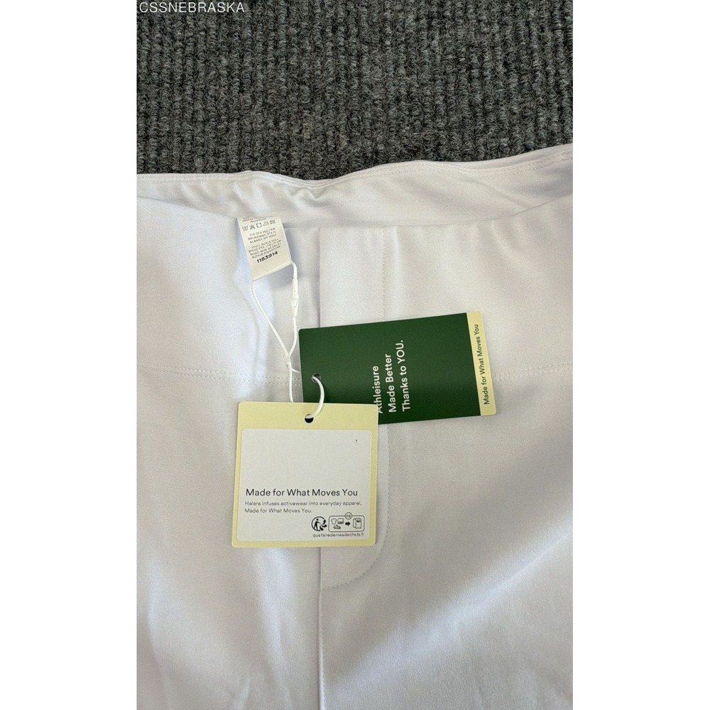 Halara Women's White Wide Leg Flare Athleisure Pants High Waisted Sz XL Tall NWT - Picture 4 of 10